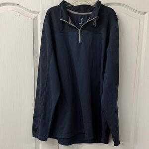 Browning Navy Blue Quarter-Zip Pullover XL